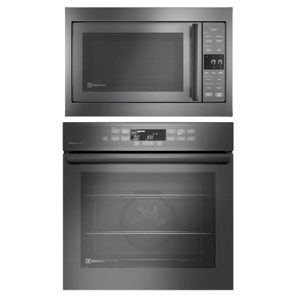 Kit Electrolux de Embutir Forno Elétrico OE8EW 80L com VaporBake+Micro-ondas 34L ME3BC Experience 220V