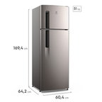 Refrigerador Electrolux 320L TF38S Duplex Turbo Freezer Inox Look 220V
