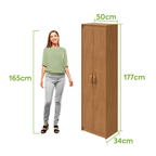 Armário Multiuso Bliss Lopas 2 Portas 50cm Amêndoa Clean