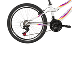 Bicicleta Caloi Aro 24 Ceci Freio V-Brake 21 Velocidades com Cestinha Branco