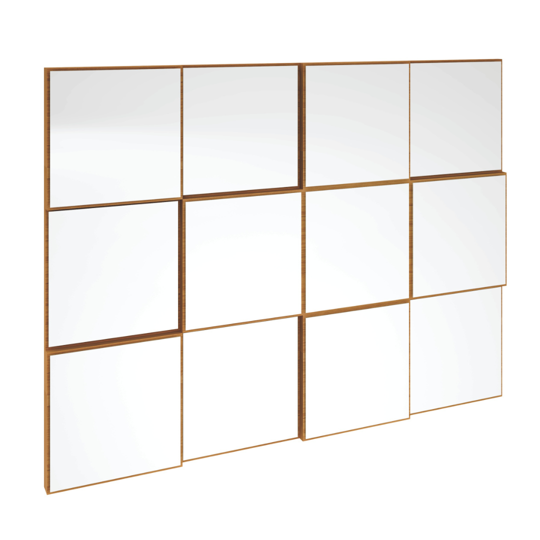 Espelho 3D Dalla Costa 100x75cm TB87 Quadrado