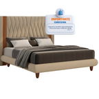 Base Bold Queen Perfan 178cm Pé de Madeira Bege