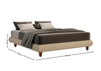 Base Bold Queen Perfan 178cm Pé de Madeira Bege