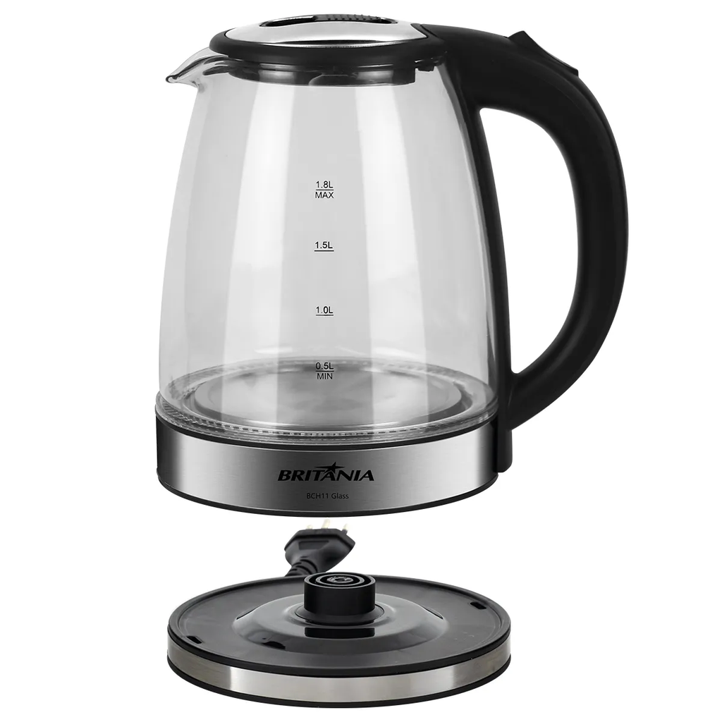 Chaleira Elétrica Britânia 1,8L BCH11 Glass Light Control 220V