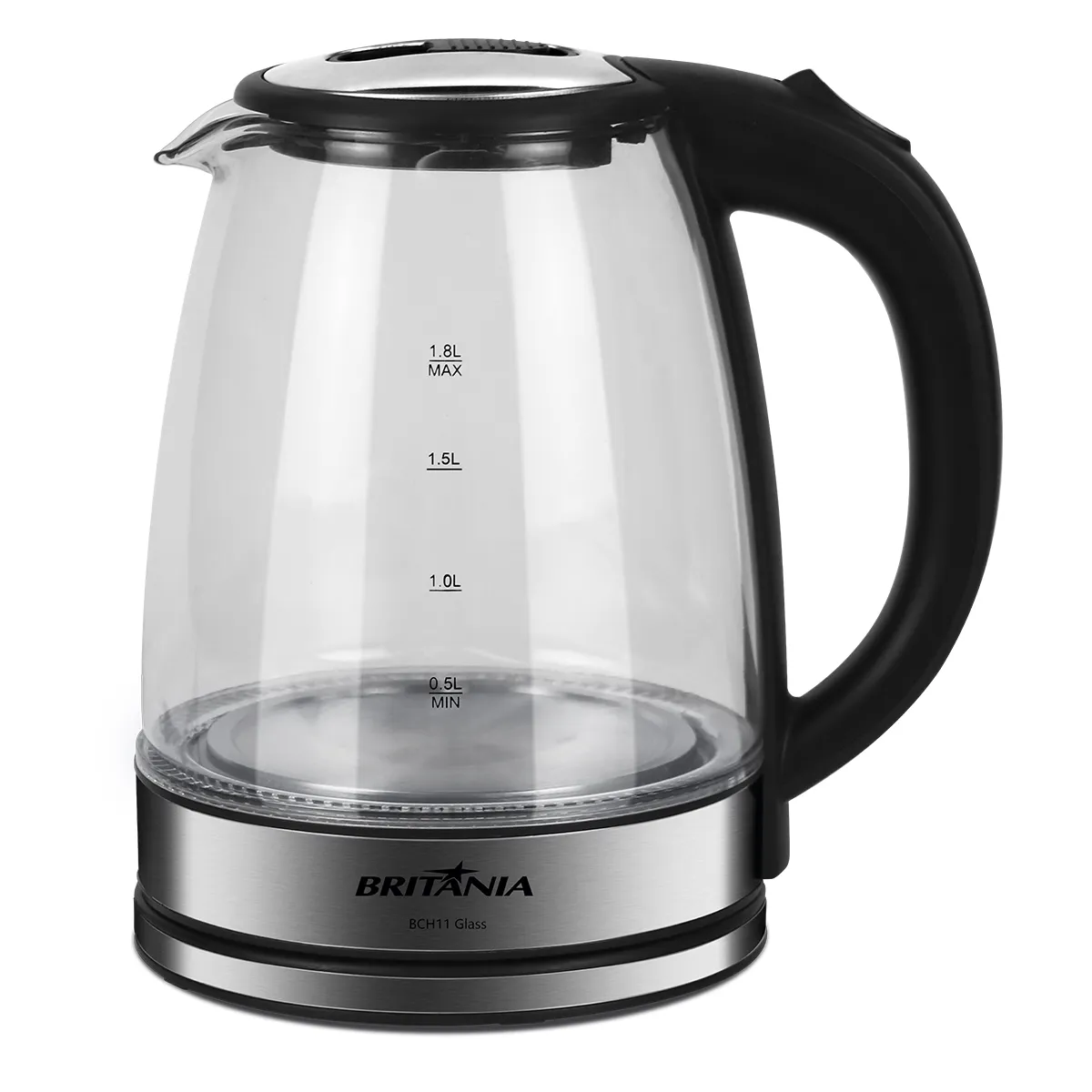Chaleira Elétrica Britânia 1,8L BCH11 Glass Light Control 220V