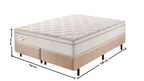 Conjunto Cama Box High Spring Queen Ecoflex 158x198x70cm Molas Superlastic Bege