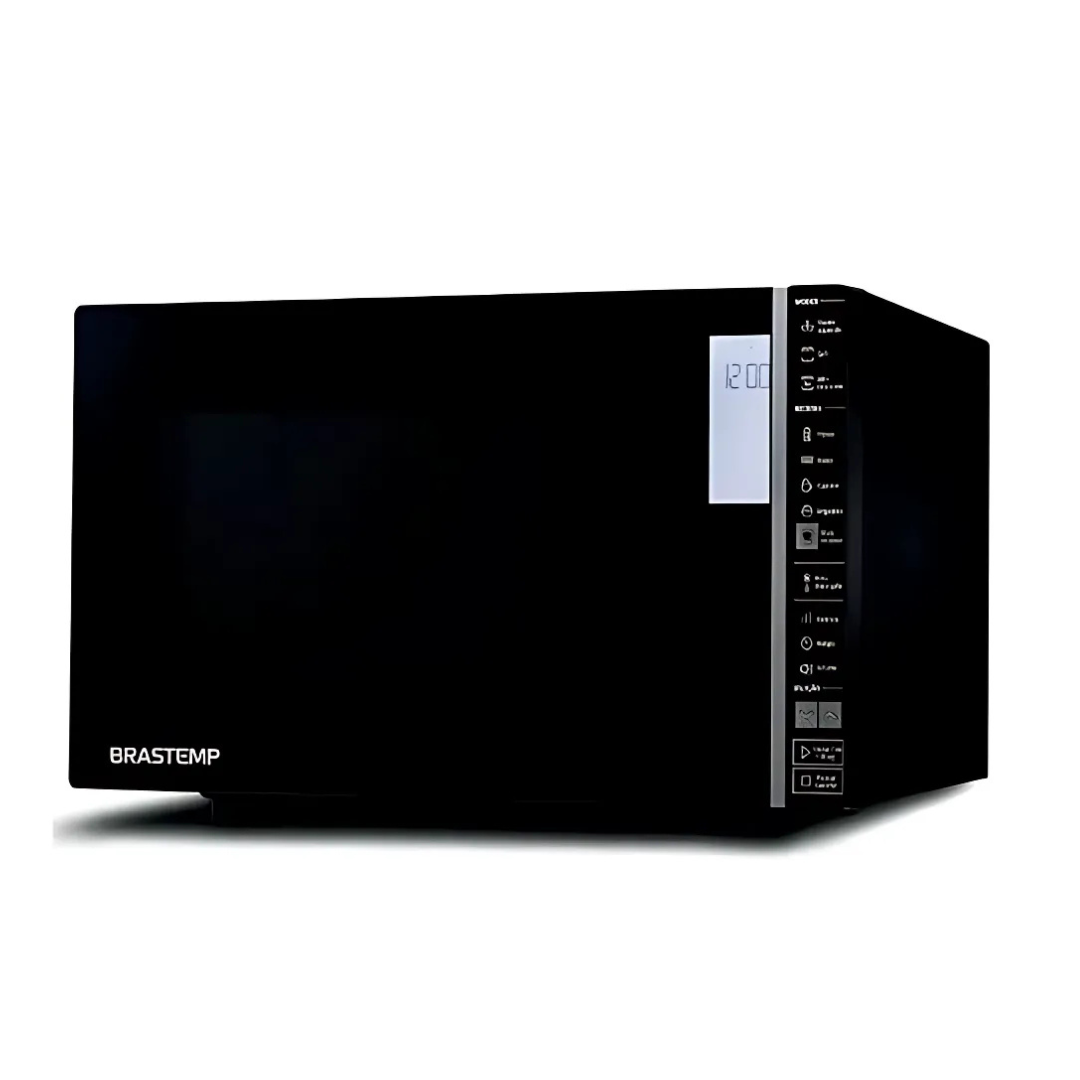 Micro-ondas Brastemp 32L Painel Integrado e Grill Preto 220V