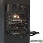 Forno de Embutir a Gás Venax 50L Totale Nero GIII Com Grill 26019 Preto 220V