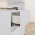 Mesa de Cabeceira Campeche Henn 2 Gavetas Branco