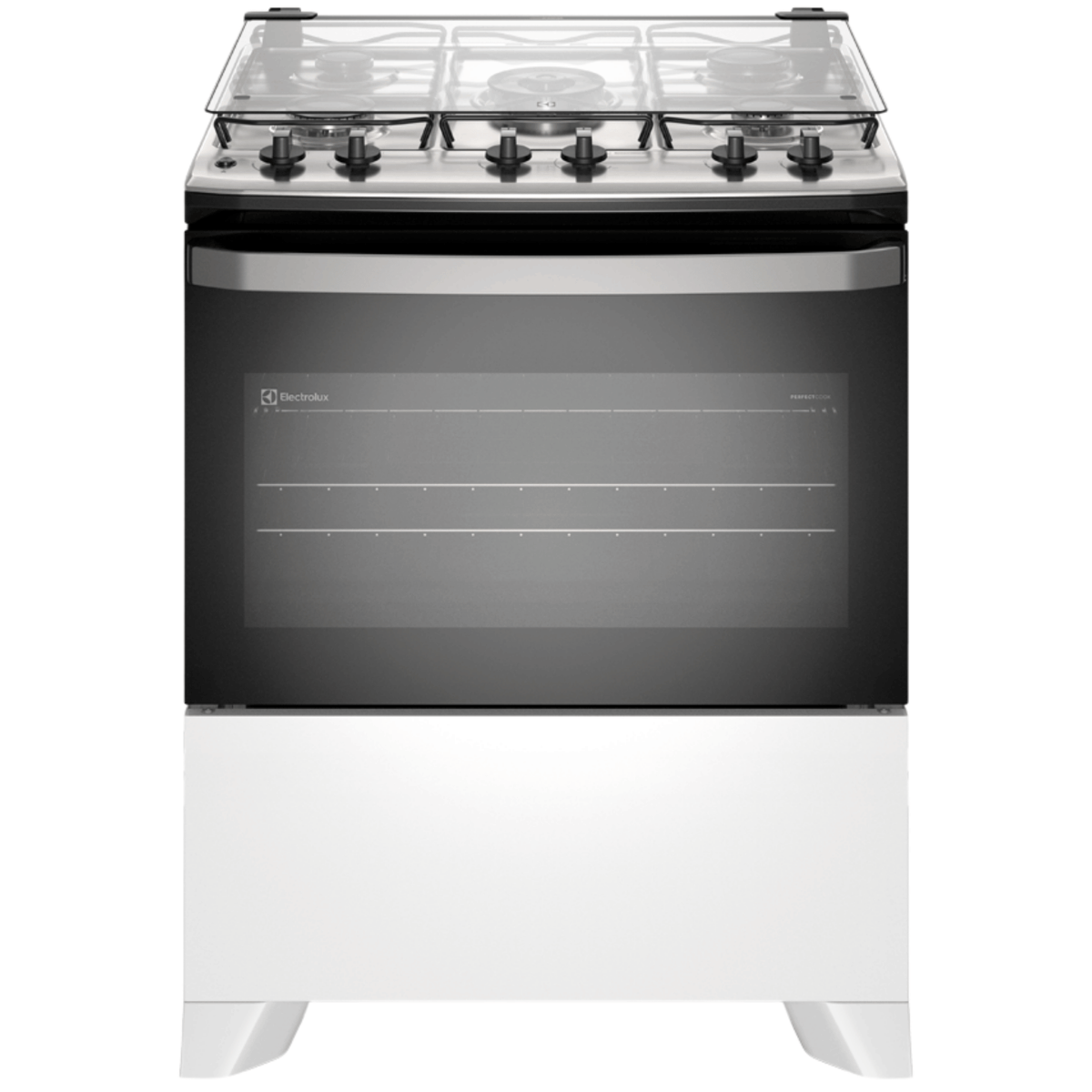 Fogão 5 Bocas Electrolux Efficient FE5IW Piso Mesa de Inox PerfectCook e VaporBake Branco Bivolt