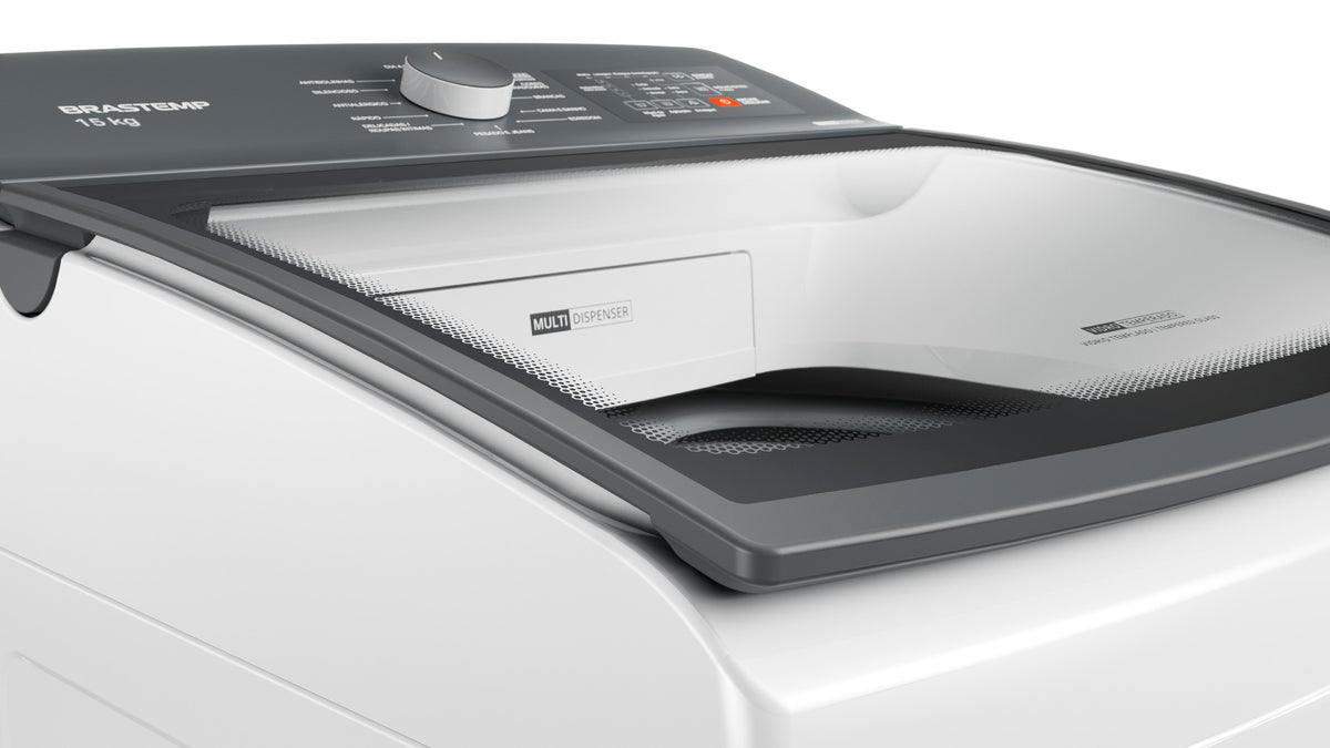 Lavadora de Roupas Brastemp Advanced 15Kg BWF15AB Cesto Inox Ciclo Antibolinha 220V