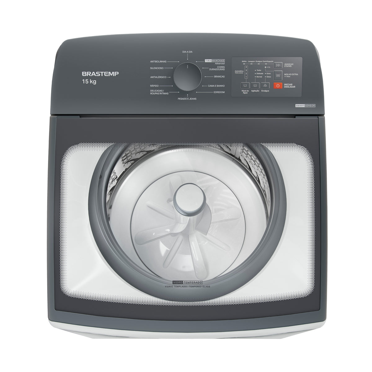 Lavadora de Roupas Brastemp Advanced 15Kg BWF15AB Cesto Inox Ciclo Antibolinha 220V