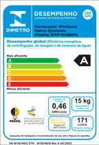 Lavadora de Roupas Brastemp Advanced 15Kg BWF15AB Cesto Inox Ciclo Antibolinha 220V