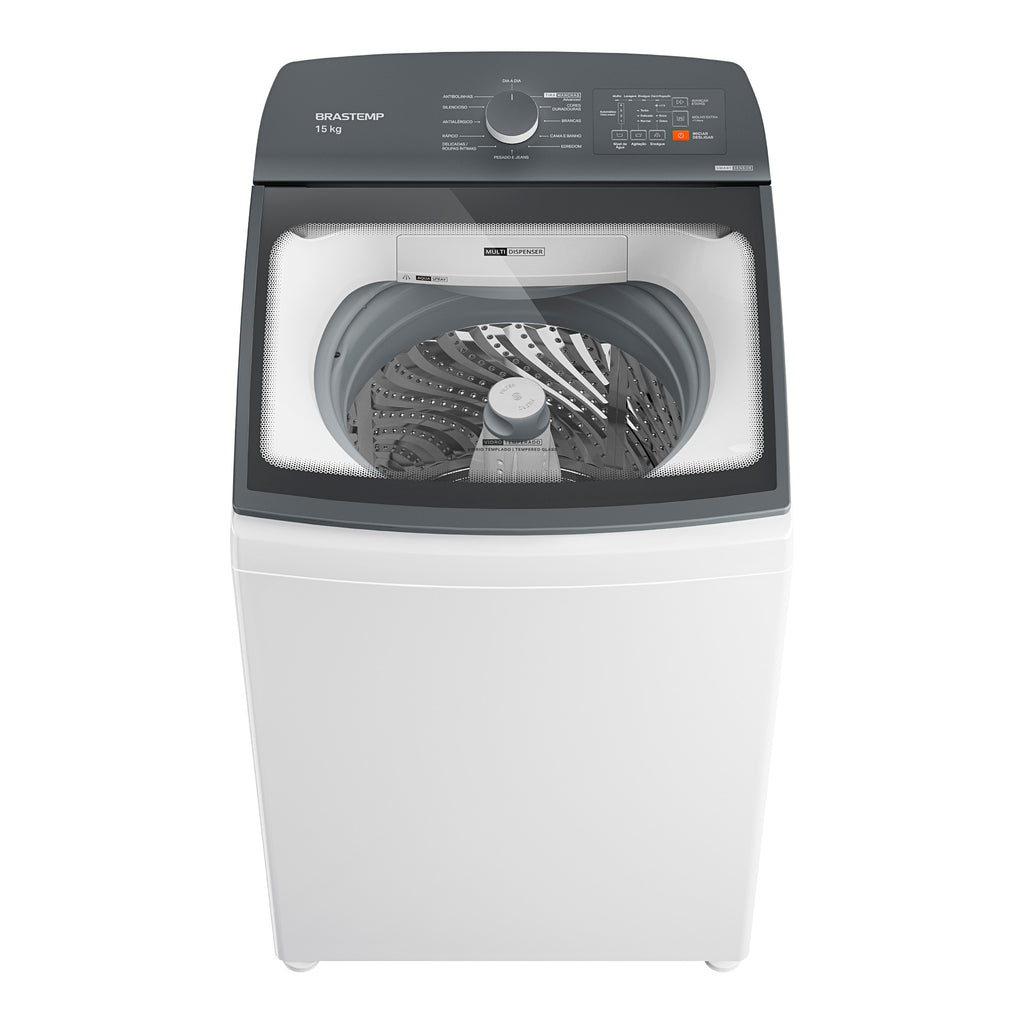 Lavadora de Roupas Brastemp Advanced 15Kg BWF15AB Cesto Inox Ciclo Antibolinha 220V