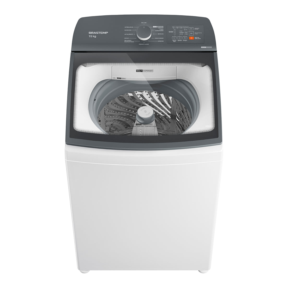 Lavadora de Roupas Brastemp Advanced 15Kg BWF15AB Cesto Inox Ciclo Antibolinha 220V