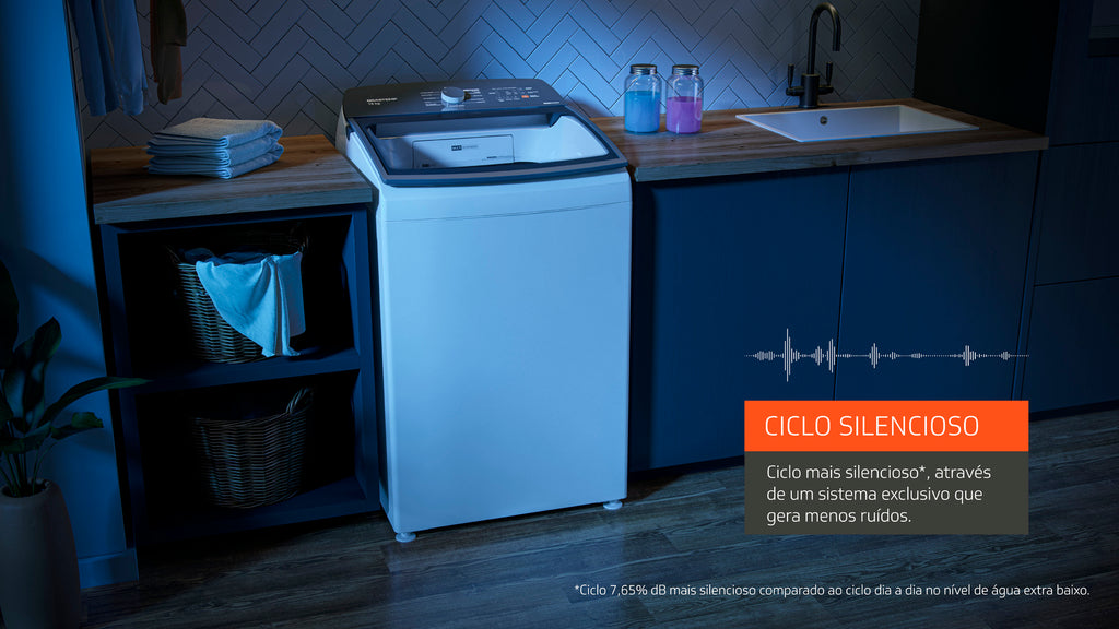 Lavadora de Roupas Brastemp Advanced 15Kg BWF15AB Cesto Inox Ciclo Antibolinha 220V