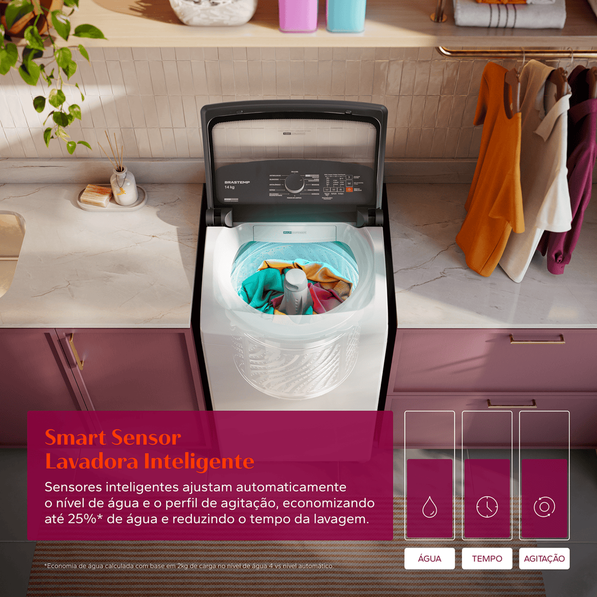 Lavadora de Roupas Brastemp Advanced 14Kg BWF14AB Branco 220V