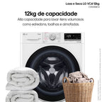 Lava e Seca LG 12KG VC4 AI DD Smart Branco 220V