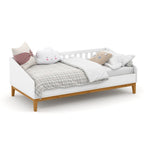Cama Babá Nature New Matic Branco e Eco Wood