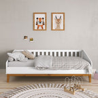 Cama Babá Nature New Matic Branco e Eco Wood