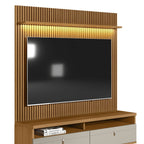 Home Ouro Preto Linea 180cm com Led Nature/Off White