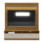 Home Ouro Preto Linea 180cm com Led Nature/Off White