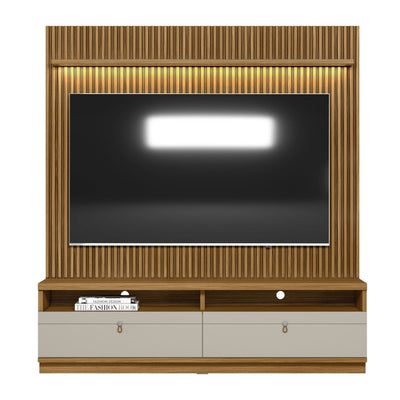 Home Ouro Preto Linea 180cm com Led Nature/Off White