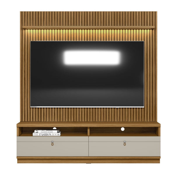 Home Ouro Preto Linea 180cm com Led Nature/Off White