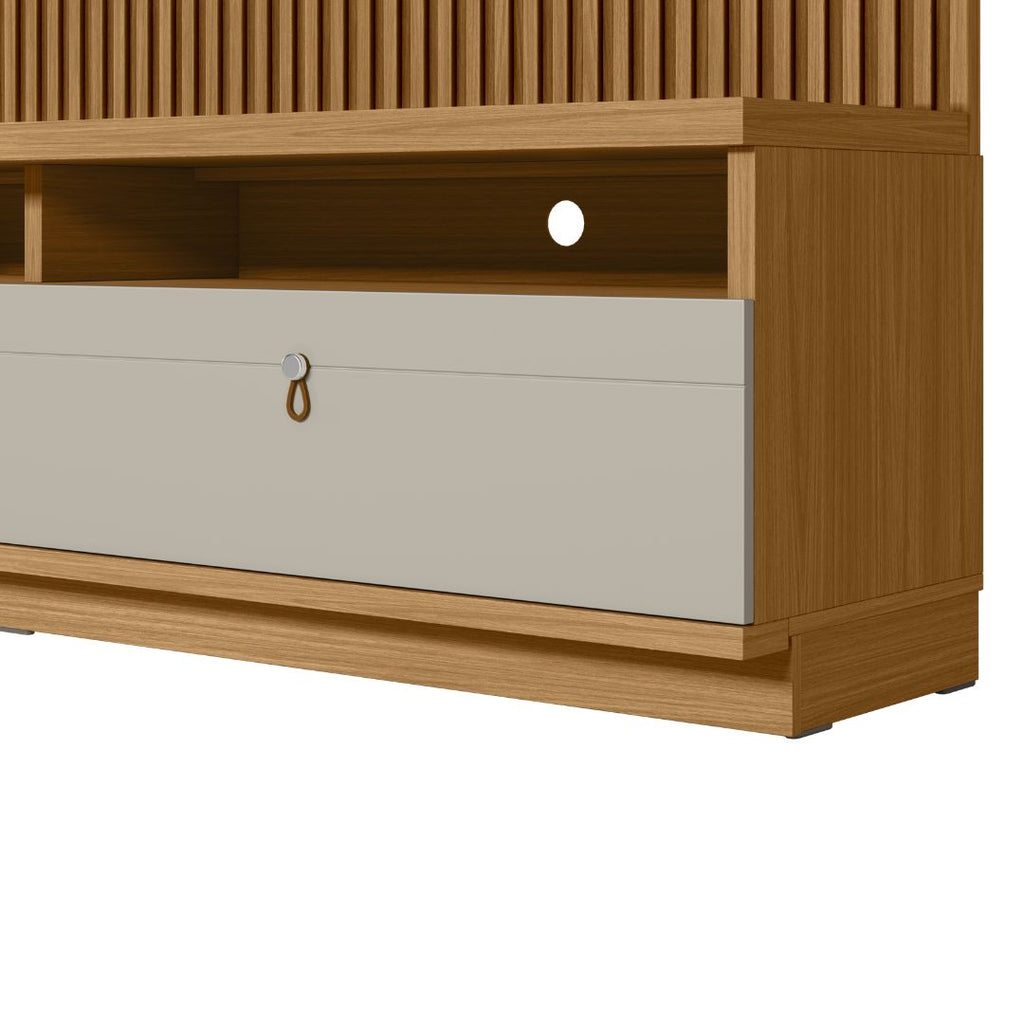 Home Ouro Preto Linea 180cm com Led Nature/Off White