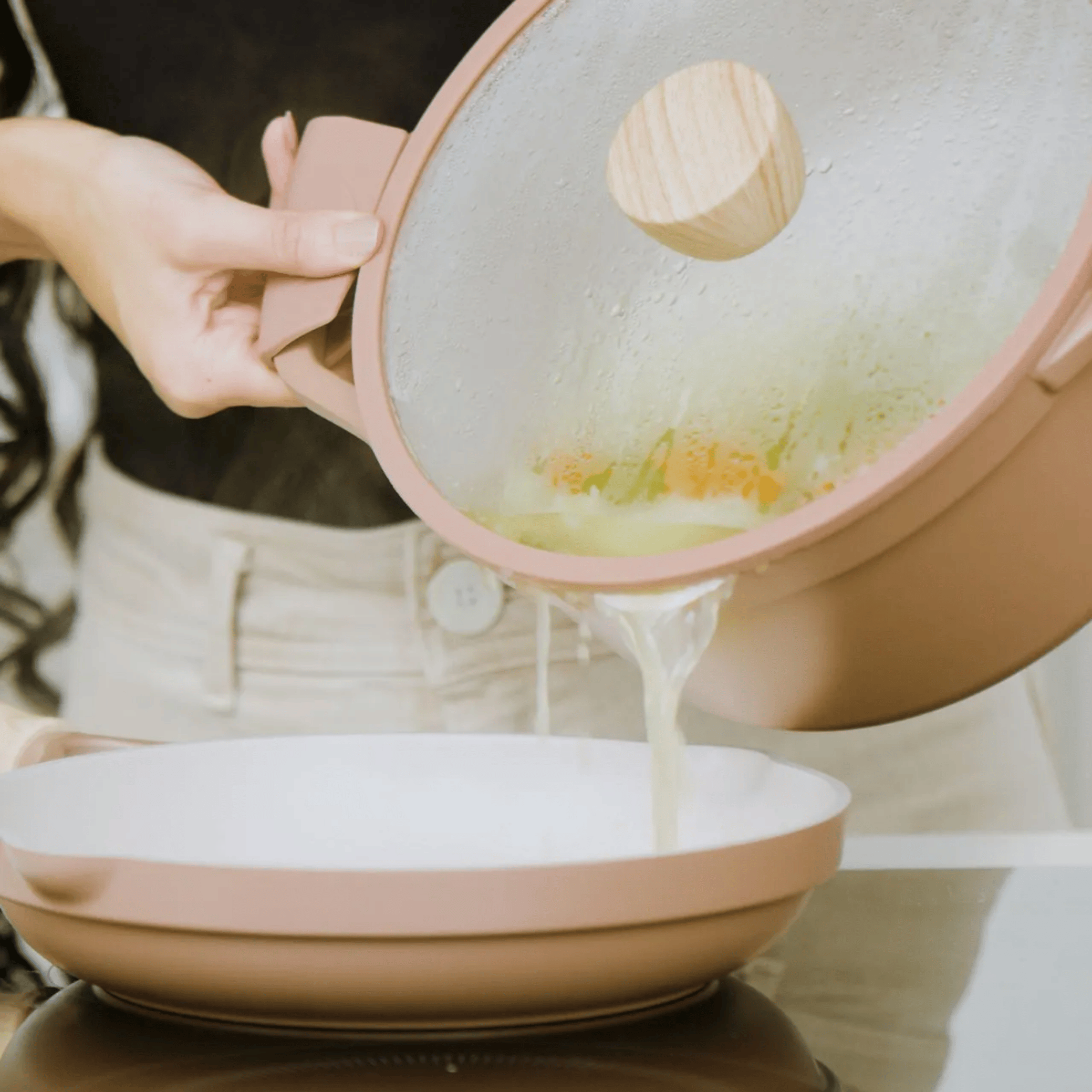 Jogo de Panelas Ceramic Life Brinox 5 Peças Indução Duna Terracota