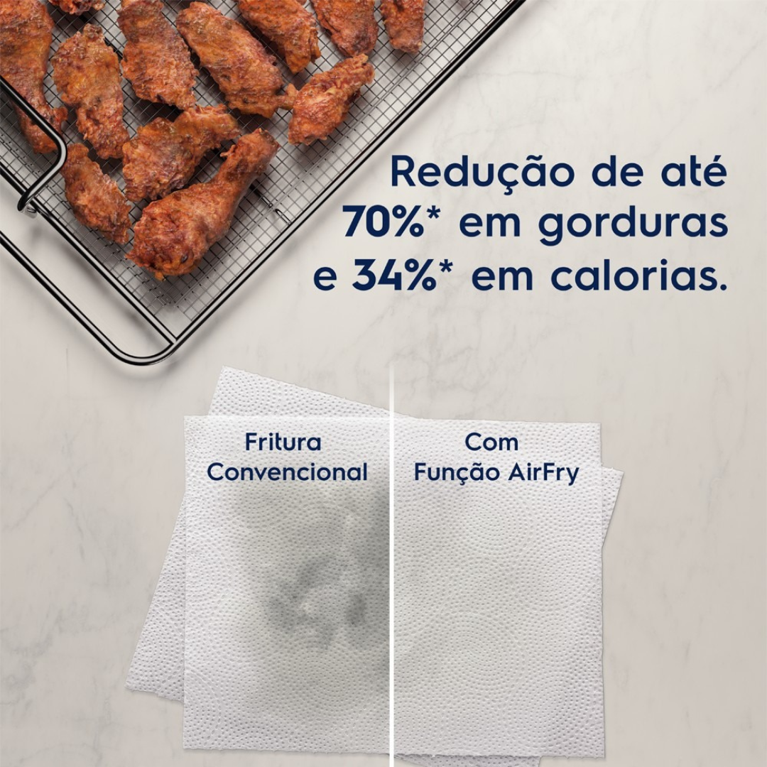 Forno de Embutir Elétrico Electrolux 80L OE8EA Experience Air Fryer Preto 220V