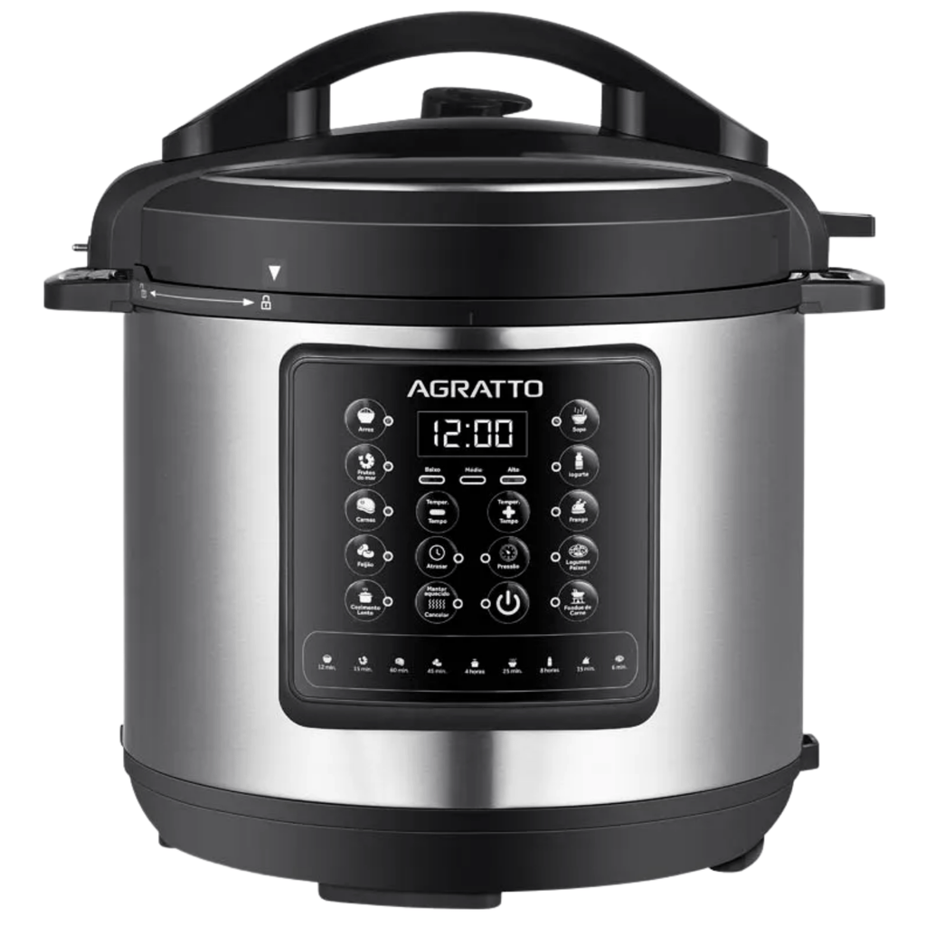 Panela de Pressão Elétrica Agratto 6L Digital APPD01I-02 Inox 220V