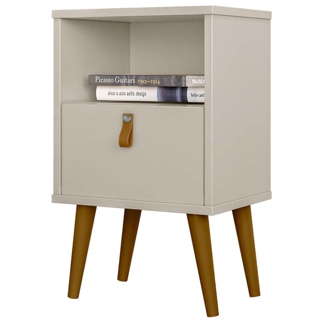 Mesa de Cabeceira Búzios Línea 1 Gaveta Off White