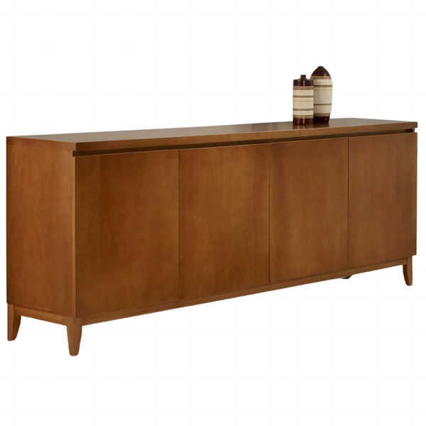 Balcão Buffet Dom Artsoli 180cm 4 Portas Castanho Claro