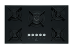 Cooktop à Gás Fischer 5 Bocas Infinity 26298-57077 Tripla Chama Grades em Ferro Fundido Vidro Preto Bivolt