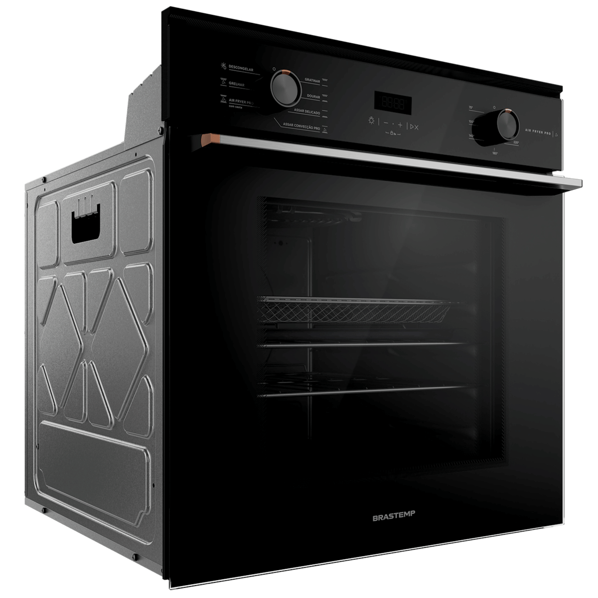 Forno de Embutir Elétrico Brastemp 84L BOX84AE com Air Fryer Pro Preto 220V