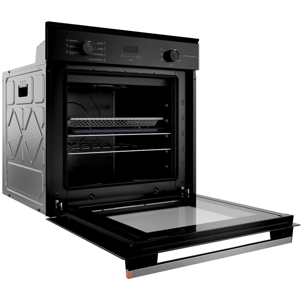 Forno de Embutir Elétrico Brastemp 84L BOX84AE com Air Fryer Pro Preto 220V