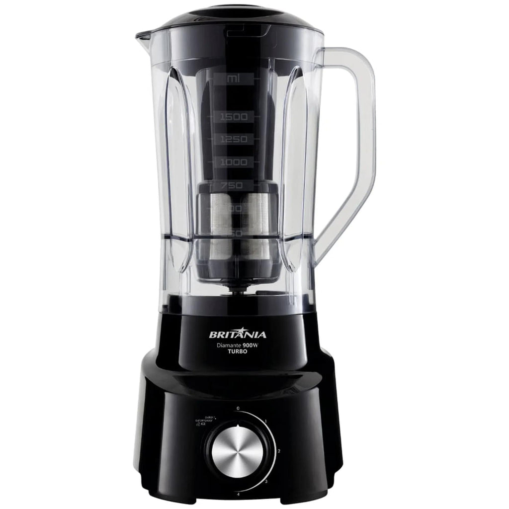 Liquidificador Britânia 2,6L Diamante 800 com Filtro 1050W Preto 220V