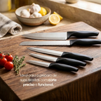 Jogo de Facas Sortidas 6 Peças Brinox Cross Aço Inox