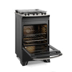 Fogão 4 Bocas Electrolux Experience FE4TP com Mesa Inox Timer e VaporBake Preto Bivolt