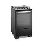 Fogão 4 Bocas Electrolux Experience FE4TP com Mesa Inox Timer e VaporBake Preto Bivolt