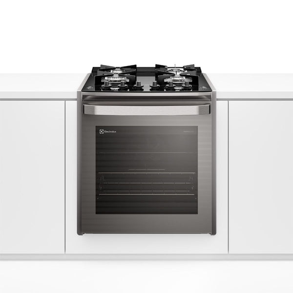 Fogão de Embutir 4 Bocas Electrolux Cinza Experience FE4EC com Mesa de Vidro, PerfectCook360 e VaporBake 220V
