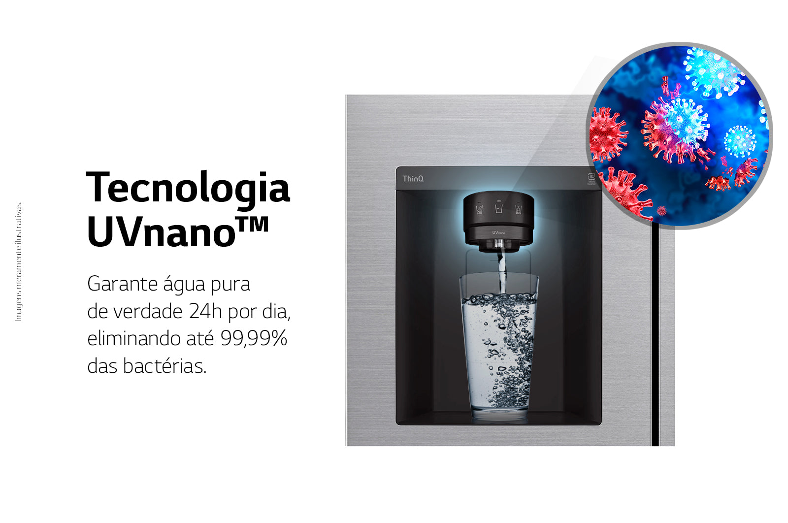 Refrigerador LG 611L Side By Side UVnano ThinQ AI Inverter Aço Escovado 220V