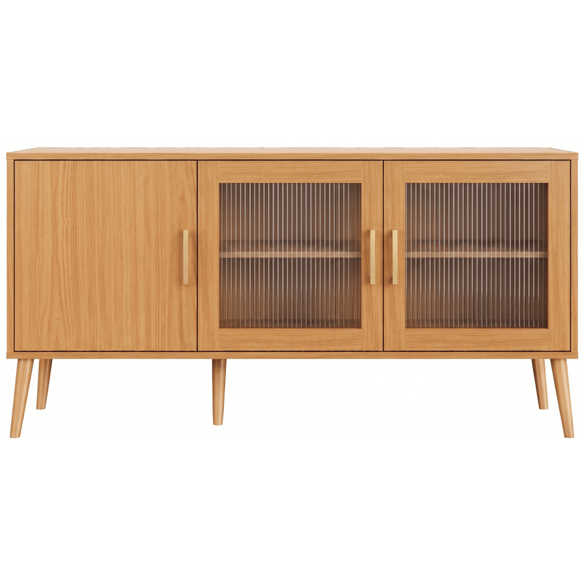 Balcão Buffet R431C Dalla Costa 160cm 3 Portas Carvalho Rosé