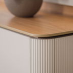 Home Painel Suspenso Ferrara Linea 180cm com Led Canela e Off White