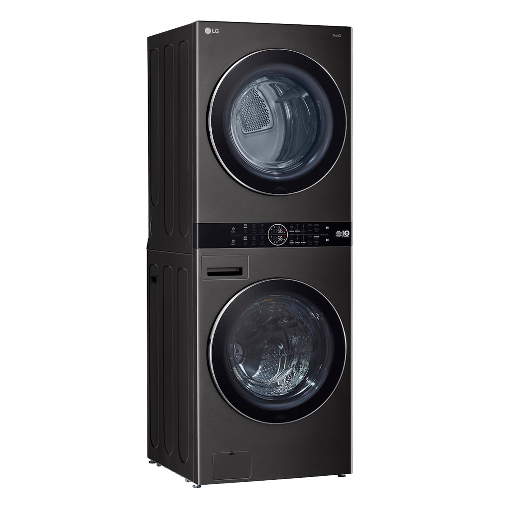 Lavadora e Secadora 17kg LG Torre WashTower AI DD Smart Black Inox 220V