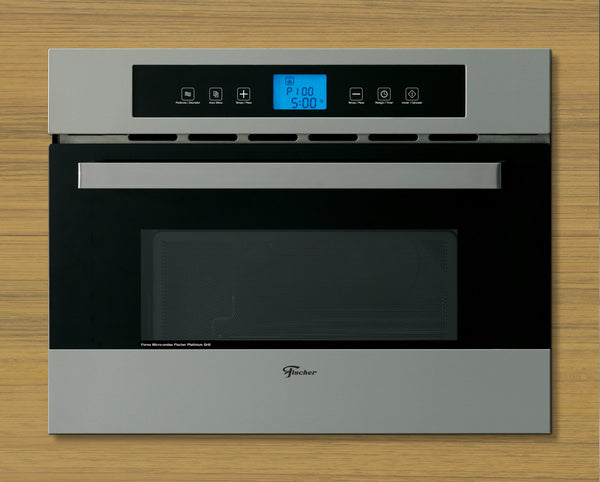 Micro-ondas de Embutir Fischer 35L Platinium com Grill Inox/Preto 220V