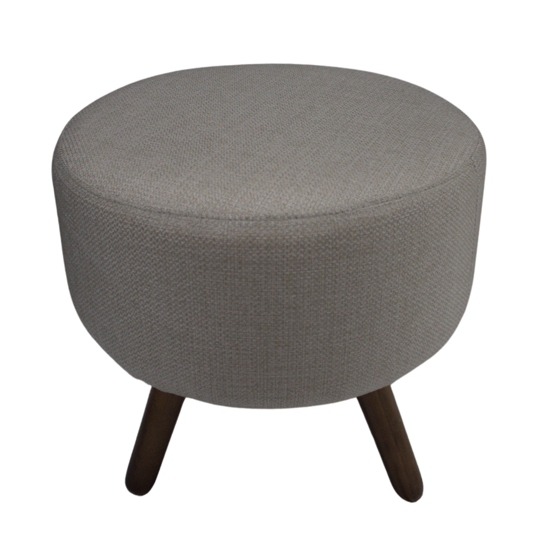 Puff Smart Perfan 40cm Pé Palito Amêndoa Linho Bege