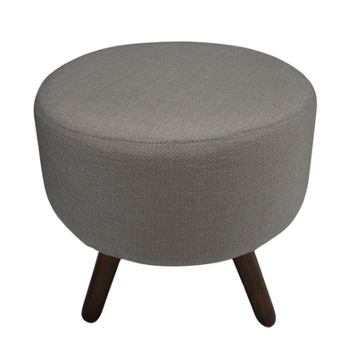 Puff Smart Perfan 40cm Pé Palito Amêndoa Linho Bege