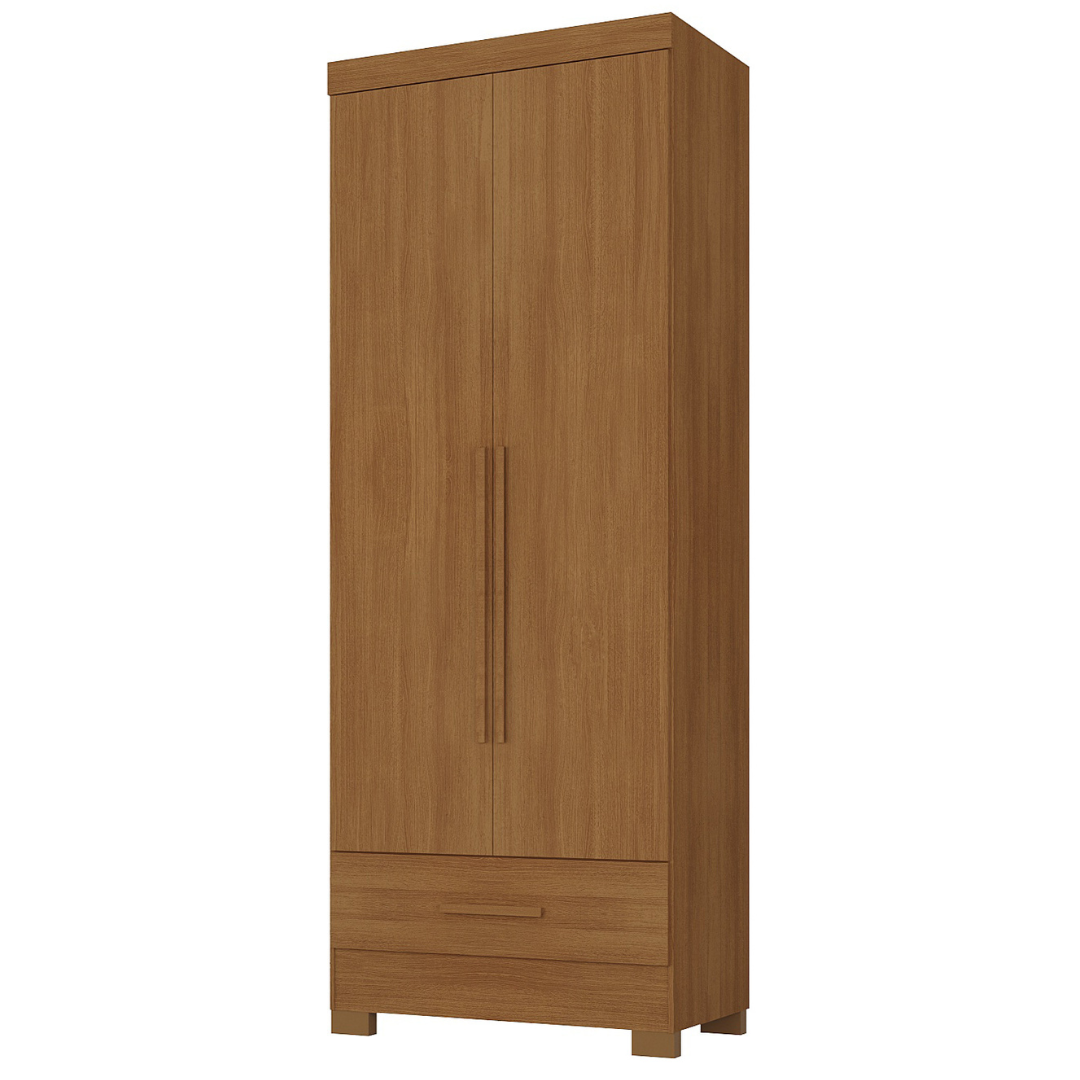 Roupeiro Smart Plus Rodial 85cm 2 Portas e 1 Gaveta Cinamomo